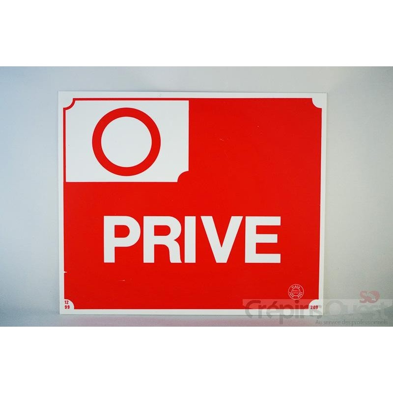 "PLAQUE ""PRIVE"""