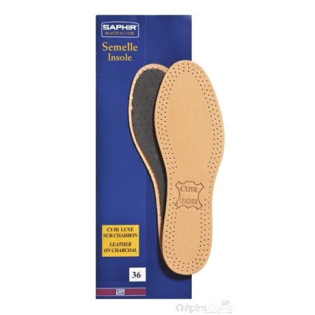 SAPHIR SEMELLE CUIR MOUTON CHARBON 2331 36/46