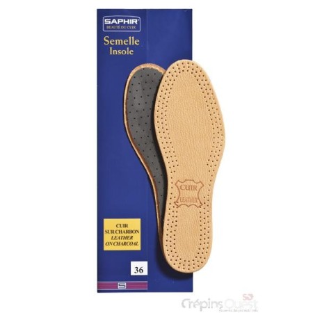 SAPHIR SEMELLE CUIR/ CHARBON 2082 36/46