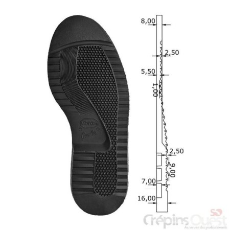 SEMELLES VIBRAM 2670 T45/46