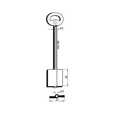 CLE COFFRE-FORT FOREE     L105