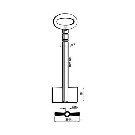 CLE COFFRE-FORT FOREE     L105