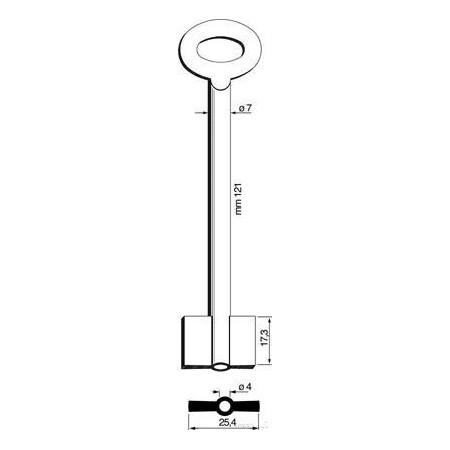 CLE COFFRE-FORT FOREE     L120