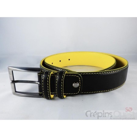 CEINTURE CUIR VERITABLE BI-COLOR 35MM