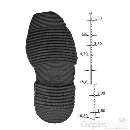 SEMELLES VIBRAM 2600 T41/46