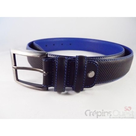 CEINTURE CUIR VERITABLE BI-COLOR PERFORE 35MM