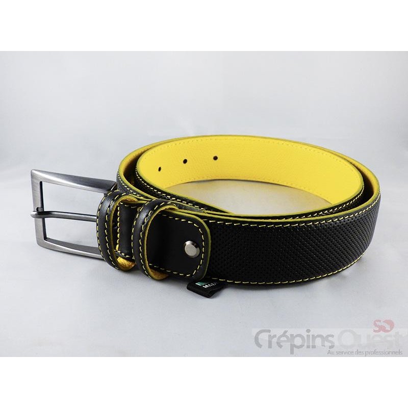 CEINTURE CUIR VERITABLE BI-COLOR PERFORE 35MM