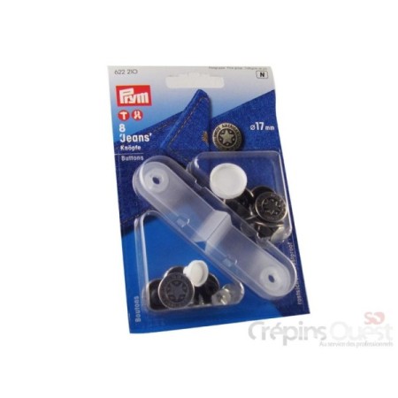 BOUTONS JEANS PRYM Plaquette de 8